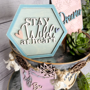 Boho Vibes Tiered Tray Set